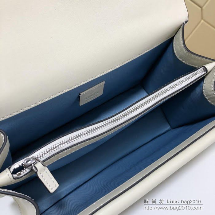 GUCCI古馳 2019新款 專櫃品質 400249 Gucci酒神鏈條肩背包 Gucci女包 白色  ydgq3417